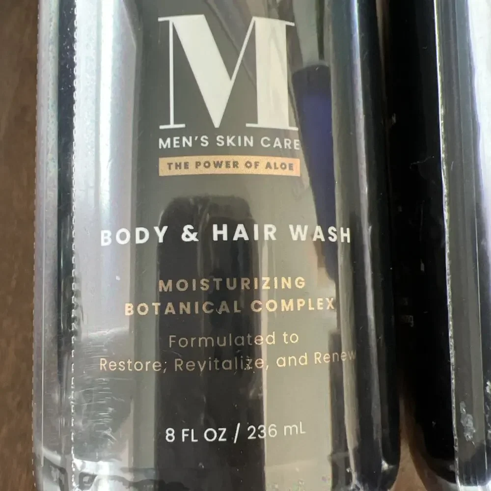 L'BRI 2 Pack Mens Skin Care Body & Hair Wash, Hand & Body Lotion Botanical NEW